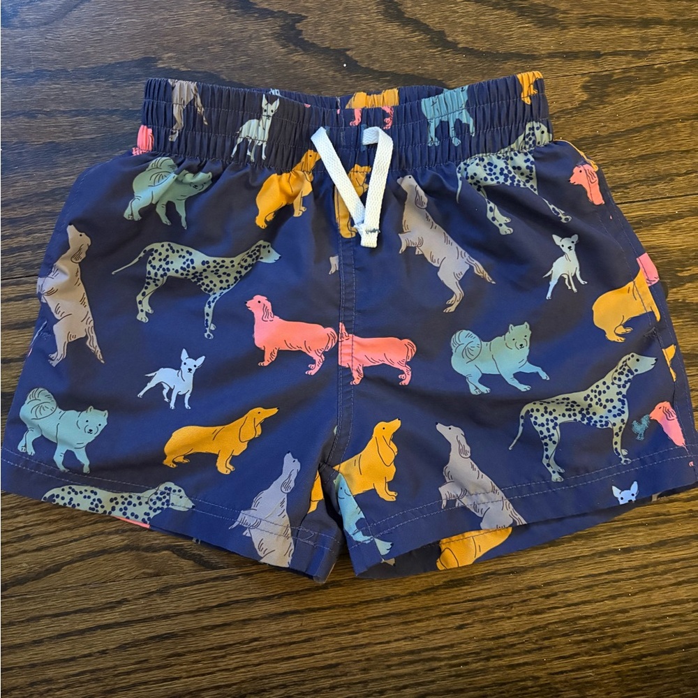 Blue rooster toddler trunks- 3Y